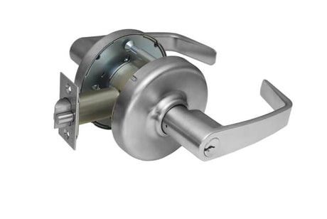 Corbin Russwin CL3357NZD626 Newport Single Cylinder Storeroom Door Lever, front view