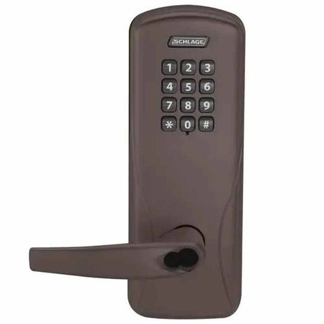Schlage CO200CY70KPATH643E aged bronze keypad entry door lever