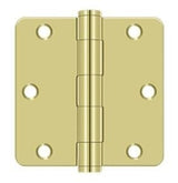Orca Hardware COM3514-3 plain bearing hinge in polished brass, additional view