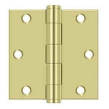 Orca Hardware COM3535-3 bright polished brass plain bearing hinge