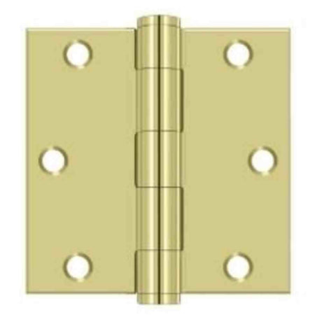 Orca Hardware COM3535-3 bright polished brass plain bearing hinge