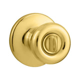 Kwikset CP300T Clear Pack Tylo Knob Privacy Door Lock in Bright Brass