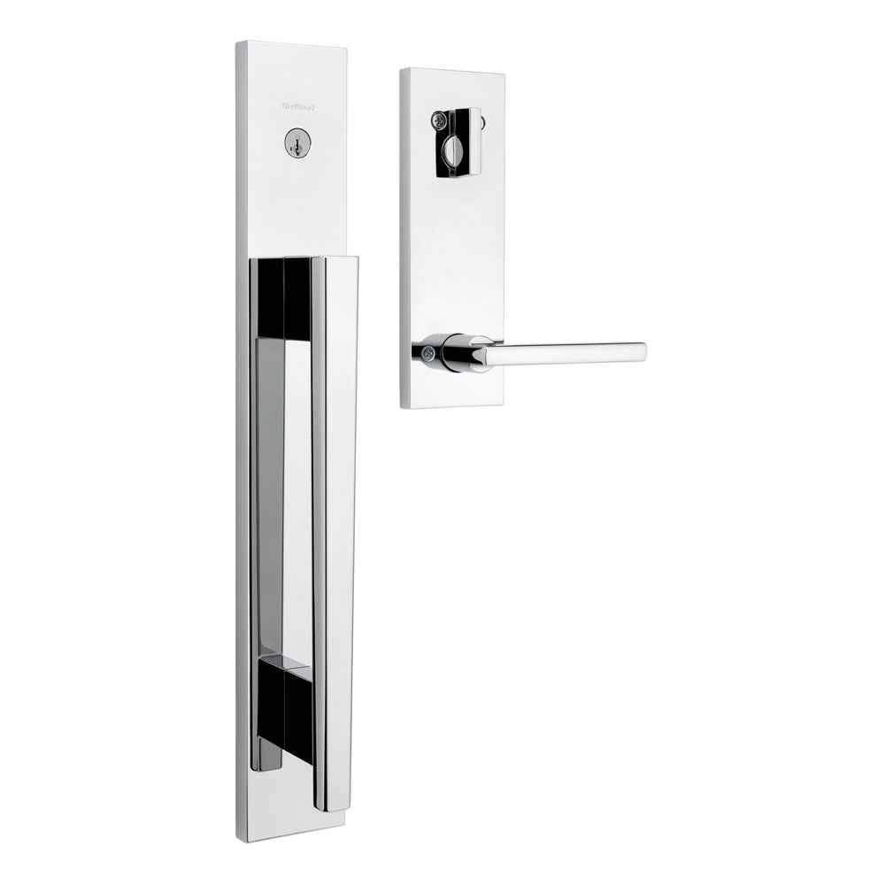 Kwikset CP818CRHXHFLSQF-26S Clear Pack Single Cylinder Caerus Exterior Handleset in Bright Chrome