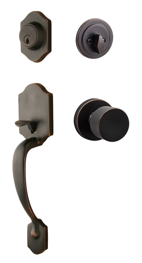 Sure-Loc CR507-BG-RD 11P vintage bronze single cylinder handleset