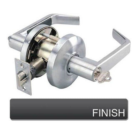 Cal-Royal CSL03 Grade 2 Classroom Door Lever, Clutch Mechanism with 2-3/4" Backset in oil-rubbed bronze, additional view