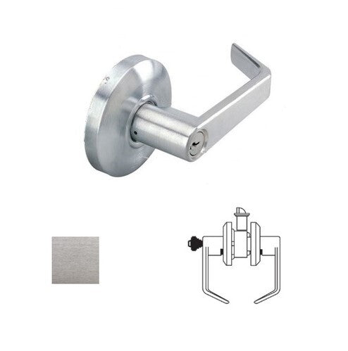 Cal-Royal CSL03-26D-2-3/8 satin chrome classroom door lever
