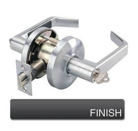 Cal-Royal CSL05 Grade 2 Clutch Storeroom Door Lever with 2-3/4" Backset in oil-rubbed bronze, additional view
