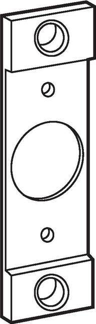 Don-Jo CVRLCP chrome plated mortise conversion plate