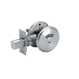 Falcon D271625 one sided deadbolt in polished brass, additional view