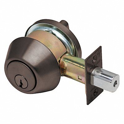 Dexter Commercial DB1000DCT613KDC double cylinder deadbolt in polished brass, additional view