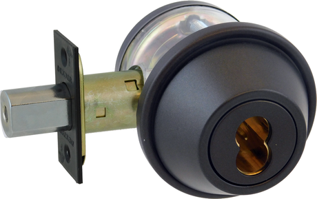 Dexter Commercial DB1000SCT613SFIC single cylinder deadbolt in polished brass, additional view