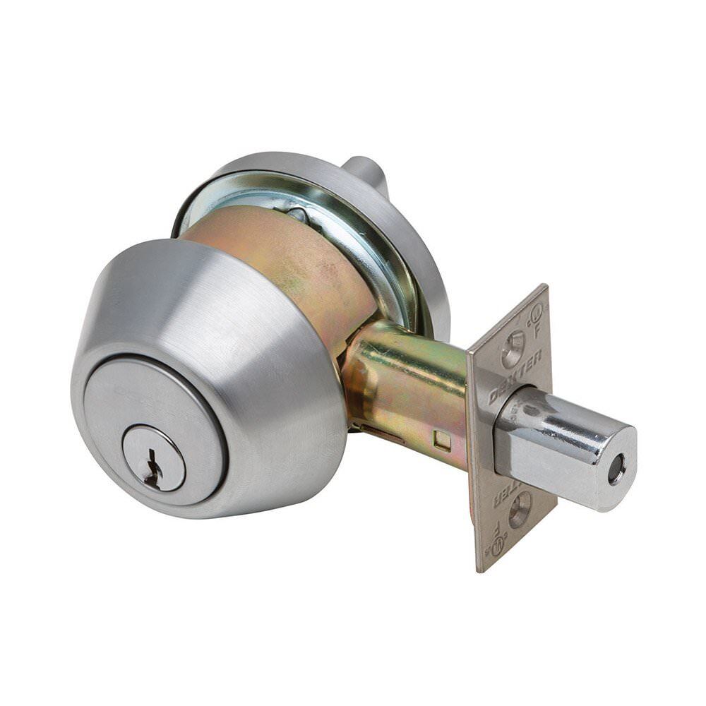 Dexter Commercial DB1000SCT626KDC satin chrome single cylinder deadbolt