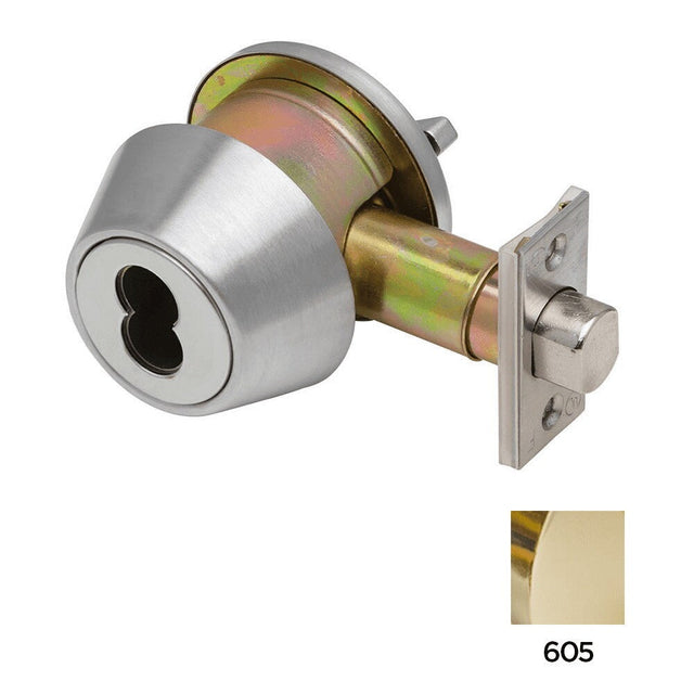 Dexter Commercial DB2000SCT605SFIC bright brass single cylinder deadbolt