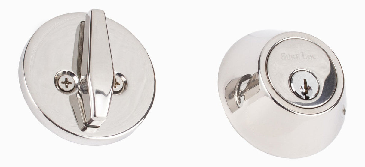 Sure-Loc DB201 26 polished chrome single cylinder deadbolt