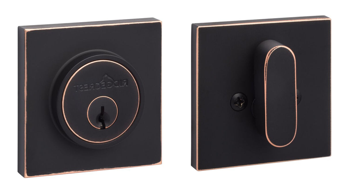 Sure-Loc DB201-MTN 11P vintage bronze single cylinder deadbolt
