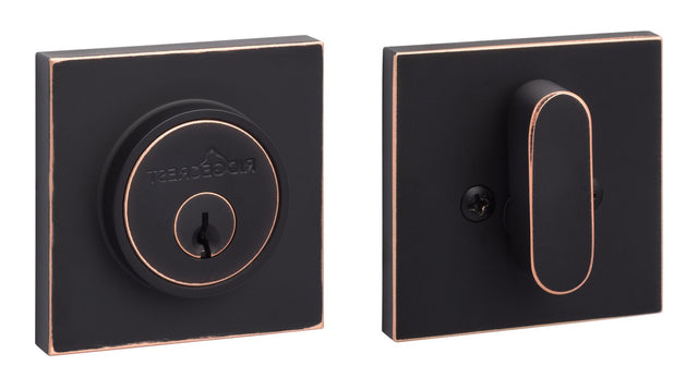 Sure-Loc DB201-MTN 11P vintage bronze single cylinder deadbolt