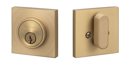 Sure-Loc Modern DB201-SMD SB satin brass single cylinder deadbolt