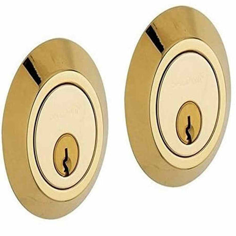Sure-Loc DB202 3 polished brass double cylinder