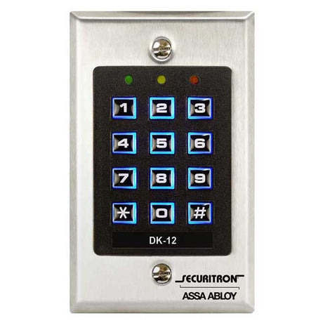 Securitron DK12 satin stainless steel digital keypad