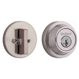 Kwikset 660RDT Single Cylinder Round Deadbolt SmartKey in Satin Nickel