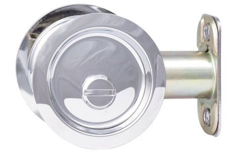 Sure-Loc Hardware DP-R02 26 Round Pocket privacy in polished chrome, additional view