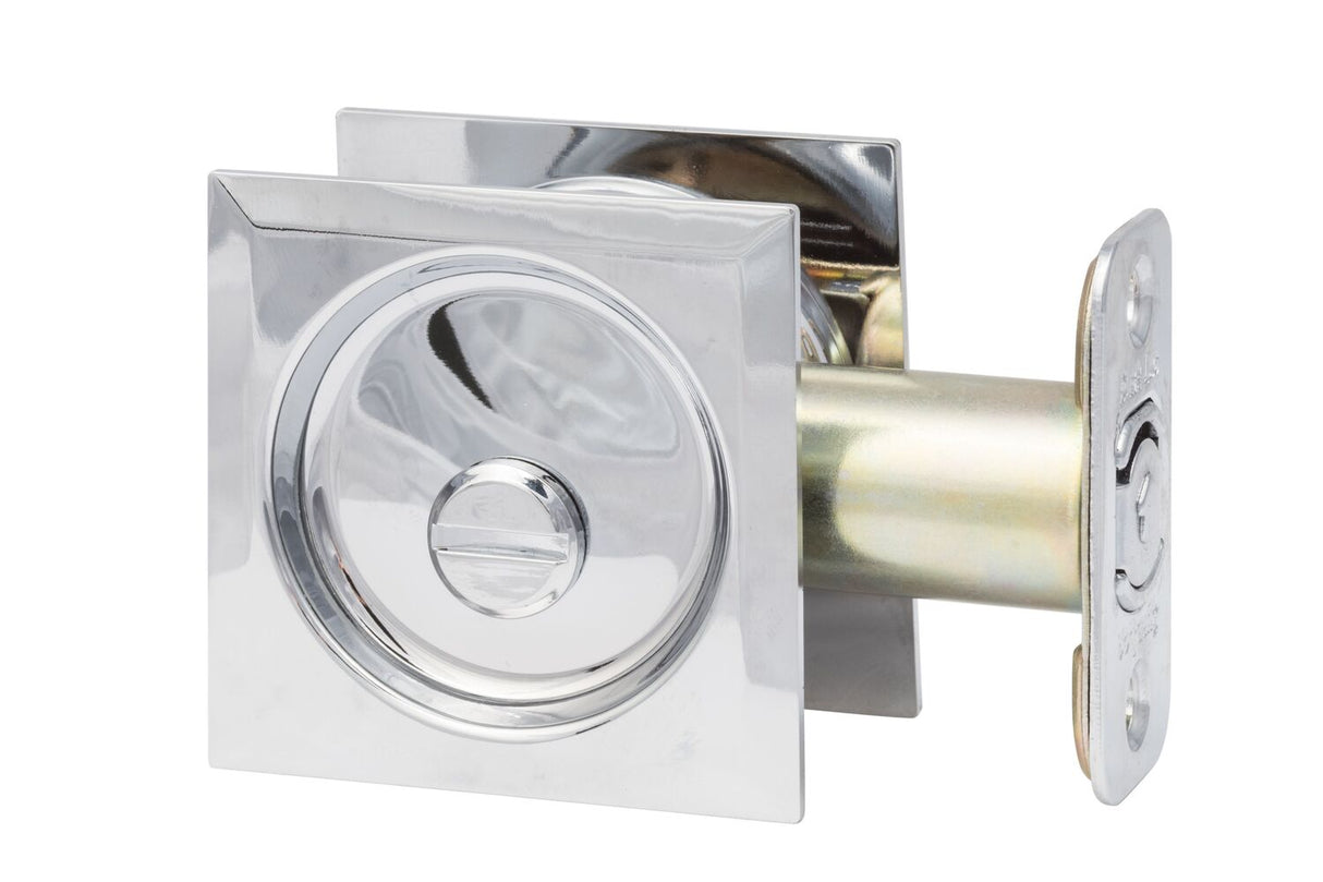 Sure-Loc DP-SQ02 26 polished chrome privacy pocket door pull