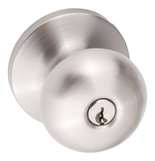 Sure-Loc DU107 15 satin nickel keyed entry knob