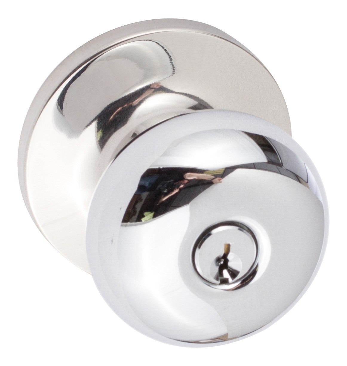 Sure-Loc DU107 26 polished chrome keyed entry knob