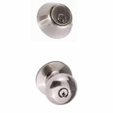 Sure-Loc DU107/DB201 15A antique nickel keyed entry knob and deadbolt