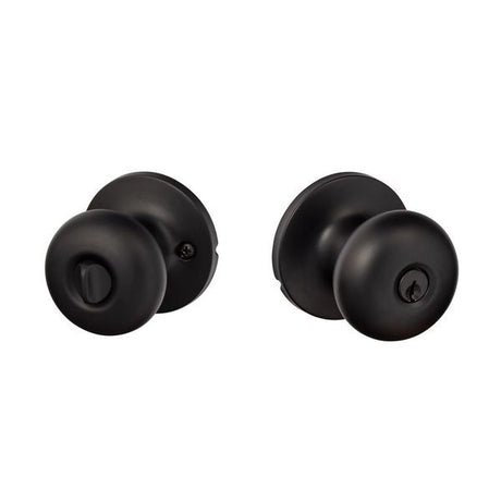 Sure-Loc DU107 FBL flat black keyed entry knob