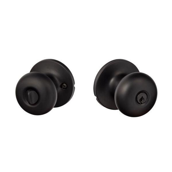 Sure-Loc DU107 FBL flat black keyed entry knob