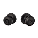 Sure-Loc DU107 FBL flat black keyed entry knob