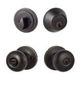 Sure-Loc DU107/DB201 11P vintage bronze keyed entry knob and deadbolt