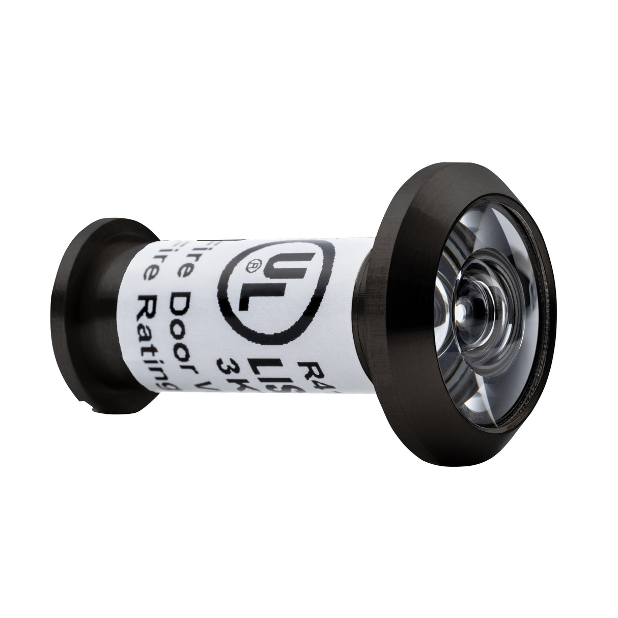 GEO GBH-DV180UL 20 Minute UL Fire Rated 180 Degree Door Viewer for 9/16" Hole for 1-3/8" to 2-1/4" Door - Matte Black
