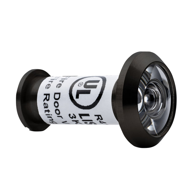 GEO GBH-DV180UL 20 Minute UL Fire Rated 180 Degree Door Viewer for 9/16" Hole for 1-3/8" to 2-1/4" Door - Matte Black