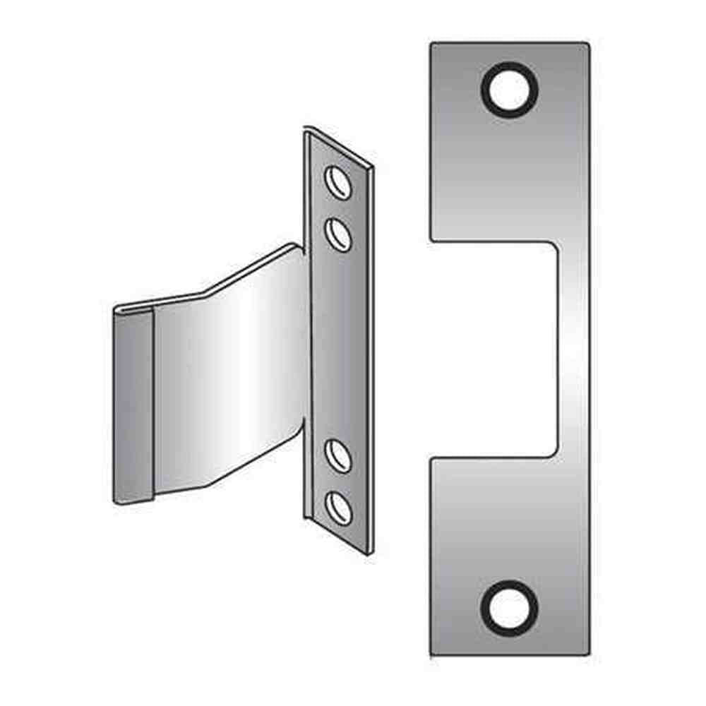HES E-630 satin stainless steel electric strike faceplate