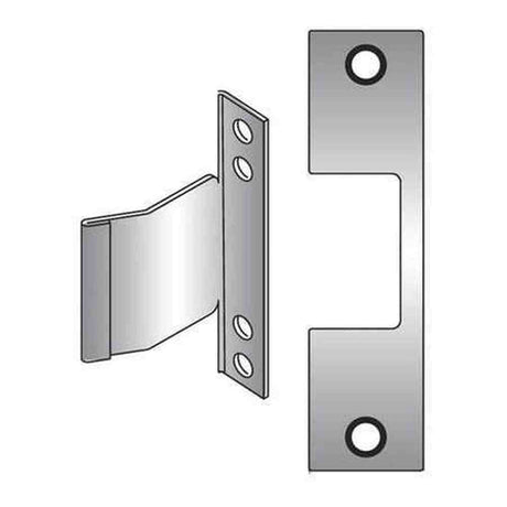 HES E-630 satin stainless steel electric strike faceplate