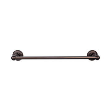 Top Knobs Edwardian Bath Towel Bar 30" Single Plain Backplate, front view