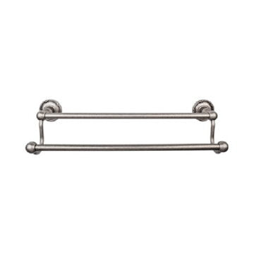 Top Knobs ED11 Edwardian Bath Towel Bar 30" Double Ribbon Backplate, front view