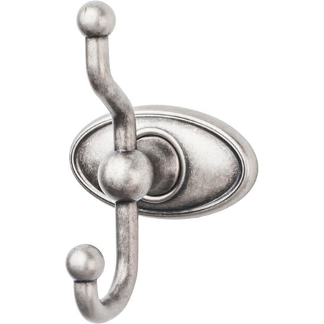 Top Knobs ED2APC antique pewter double robe hook