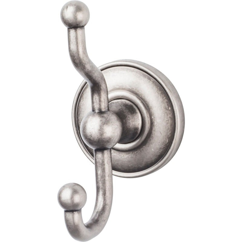 Top Knobs ED2APD antique pewter double robe hook