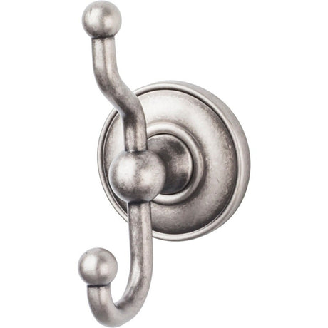 Top Knobs ED2APD antique pewter double robe hook