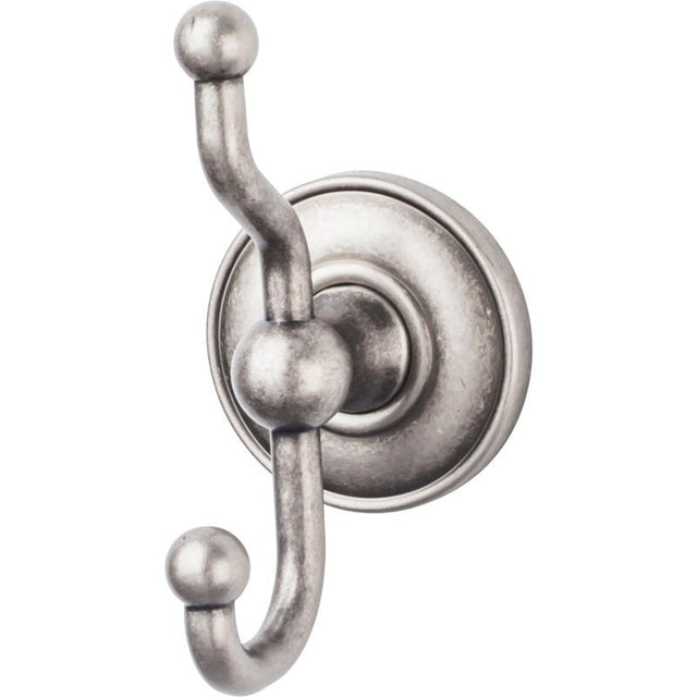 Top Knobs ED2APD antique pewter double robe hook