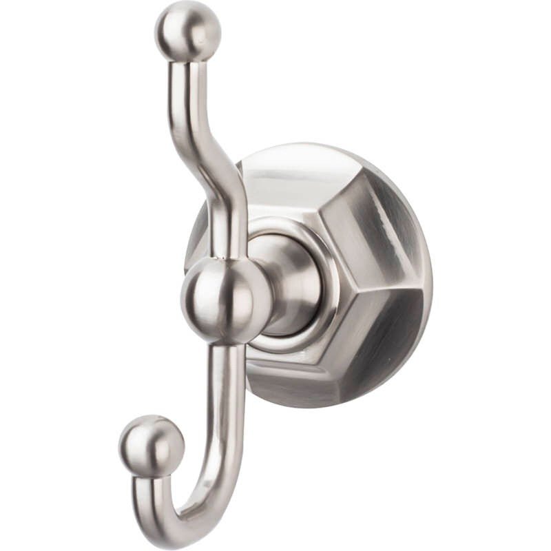 Top Knobs ED2BSNB brushed satin nickel double robe hook