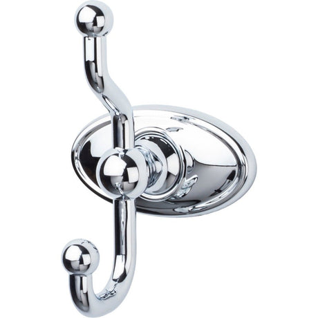Top Knobs ED2PCC polished chrome double robe hook