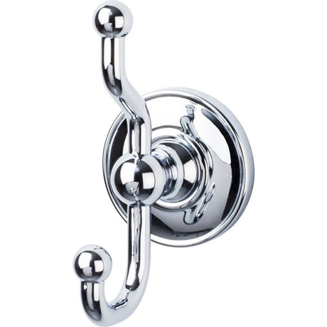 Top Knobs ED2PCD polished chrome double robe hook