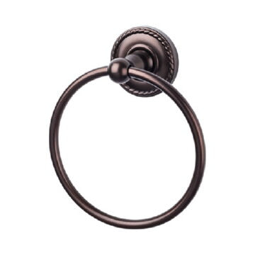 Top Knobs ED5ORBF oil rubbed bronze towel ring
