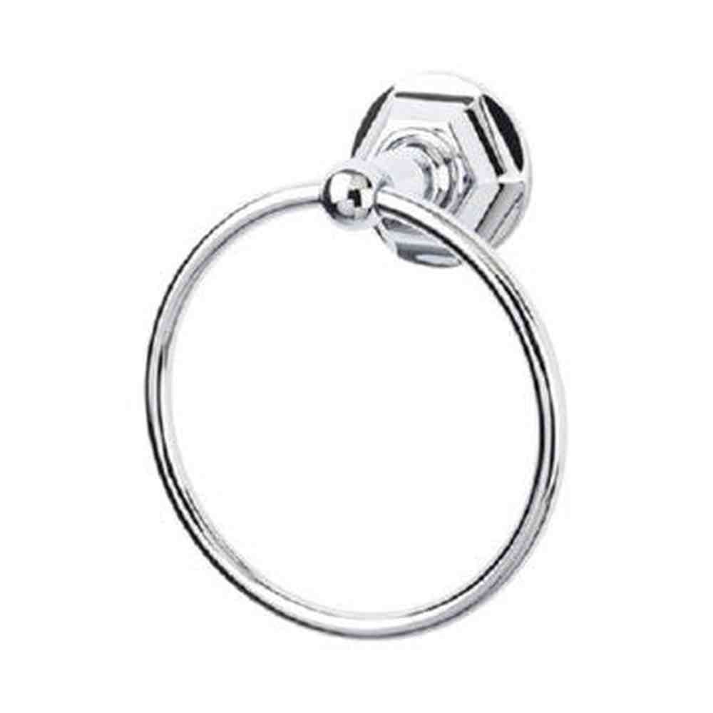 Top Knobs ED5PCB polished chrome towel ring