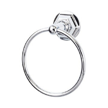 Top Knobs ED5PCB polished chrome towel ring