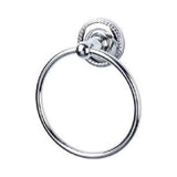 Top Knobs ED5PCF polished chrome towel ring